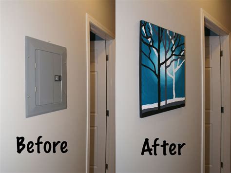 decorating electrical boxes|artwork to cover electrical panel.